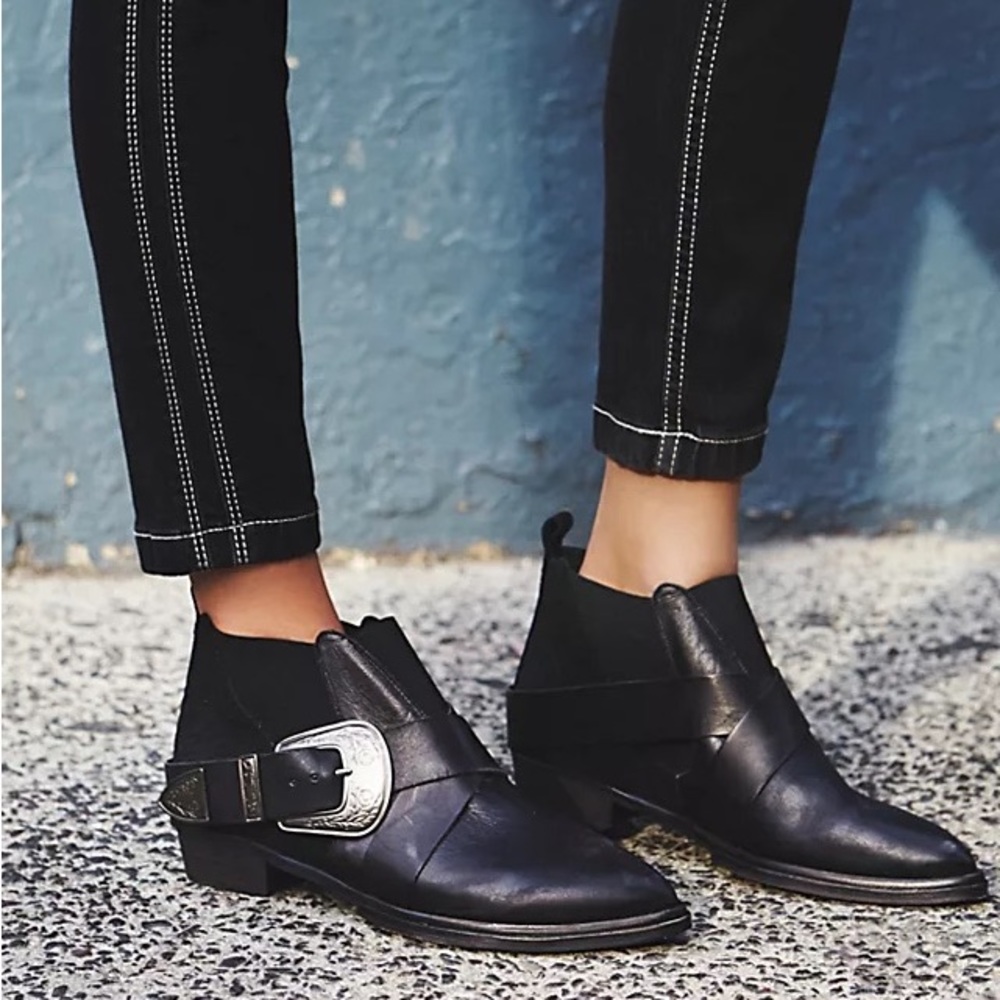 SELLING TBD Free People Maverick Chelsea Ankle Boot with Western buckles